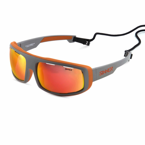 APOLLO COURT ZONNEBRIL - MAT GRIJS / ORANJE - SINTRAST® GLAS (BOX)