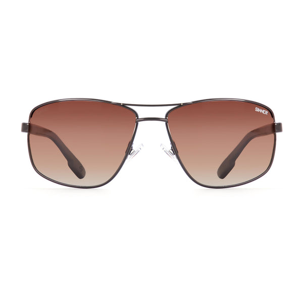 BRANDON X SUNGLASSES - BROWN METAL - SINTEC® LENS