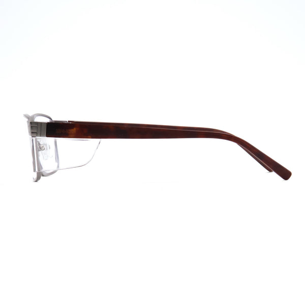 BRICK VEILIGHEIDSBRIL - METAAL ZILVERKLEURIG / MAT BRUIN TORTOISE