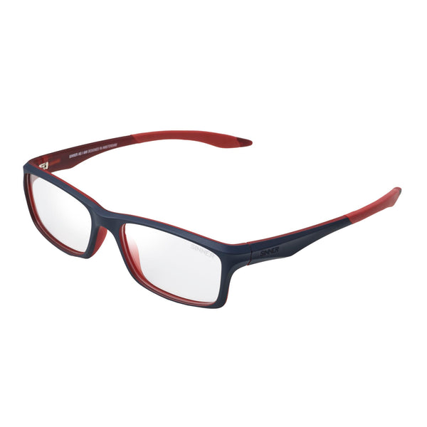 CALEB LUNETTES - NOIR MAT / ROUGE