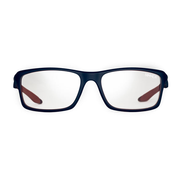 CALEB LUNETTES - NOIR MAT / ROUGE