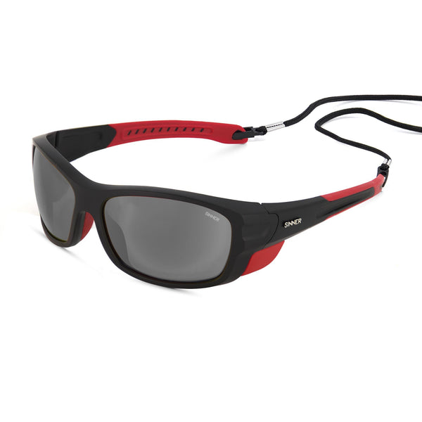 DENALI GLACIER SONNENBRILLE - MATT SCHWARZ / MATT ROT - TRANS+® GLAS (BOX)