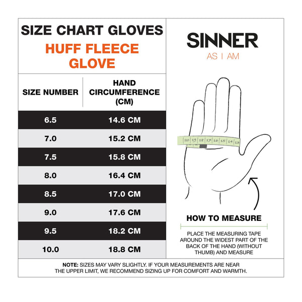 HUFF FLEECE HANDSCHOENEN UNISEX - ZWART