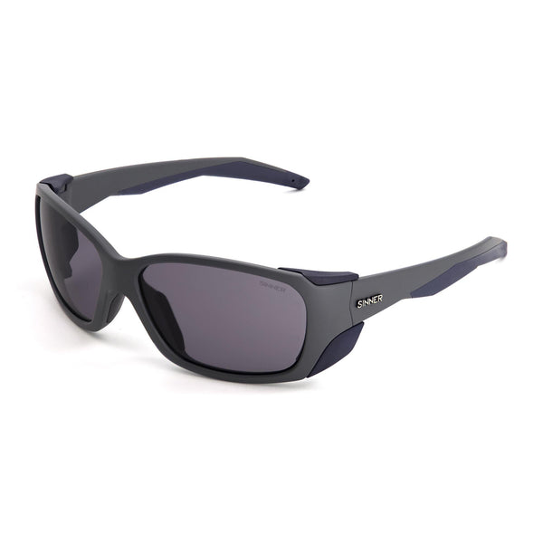 KING PEAK GLETSCHERBRILLE - MATT DUNKELGRAU / MATT DUNKELBLAU - TRANS+® GLAS (BOX)
