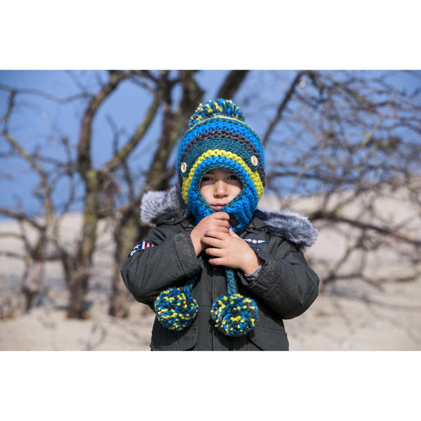 LEVI MÜTZE KINDER - BLAU / GRÜN