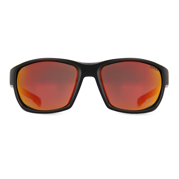 NIRAPI ZONNEBRIL - MAT ZWART / ROOD - SINTEC® GLAS
