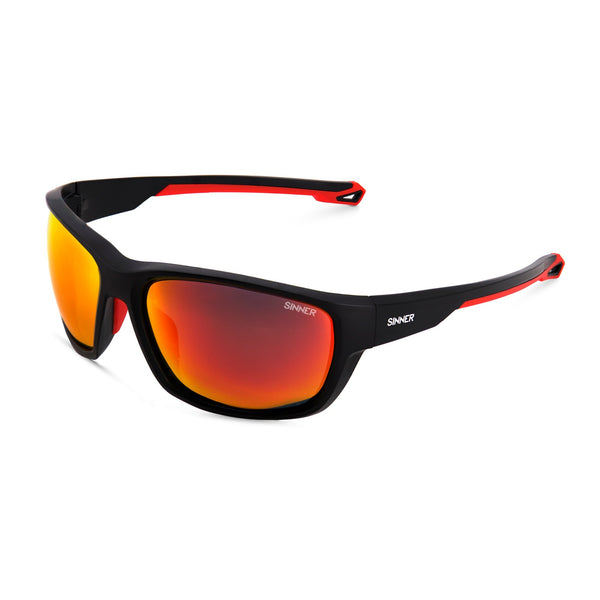 NIRAPI SONNENBRILLE - MATT SCHWARZ / ROT - SINTEC® GLAS