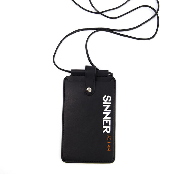 SINNER AS I AM - TELEFOONZAKJE - ZWART