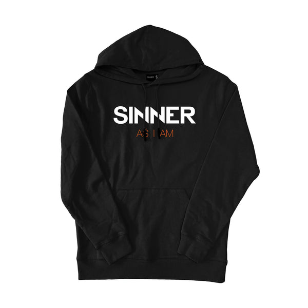 SINNER AS I AM HOODIE UNISEX - ZWART
