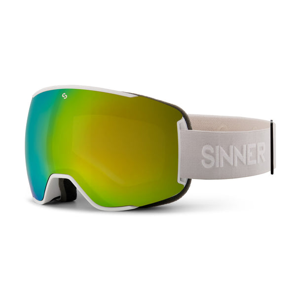 SNOWFLAKE SKIBRIL - MAT WIT - 2 LENZEN