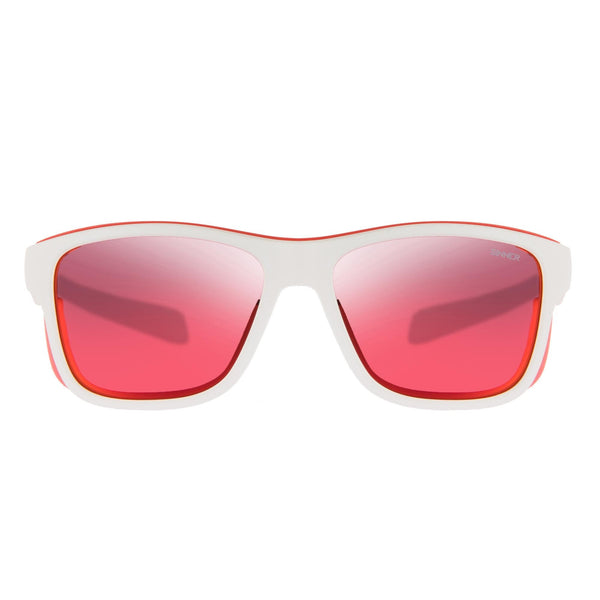 WHITEPASS II SKI ZONNEBRIL - MAT WIT / ROOD - SINTRAST® GLAS