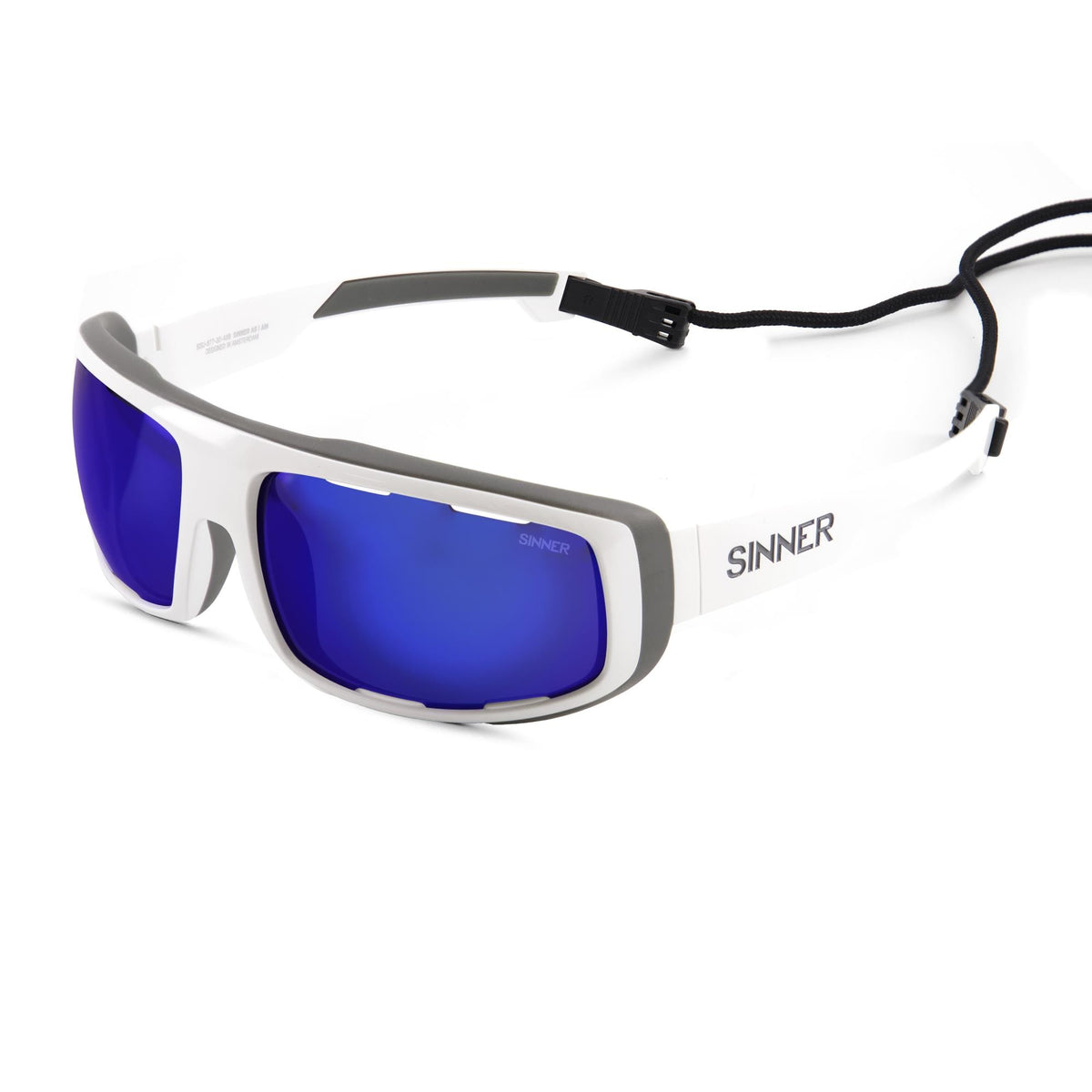 APOLLO H2O WATERSPORTS GAFAS DE SOL - BLANCO BRILLANTE / GRIS - LENTE SINTRAST® (BOX)