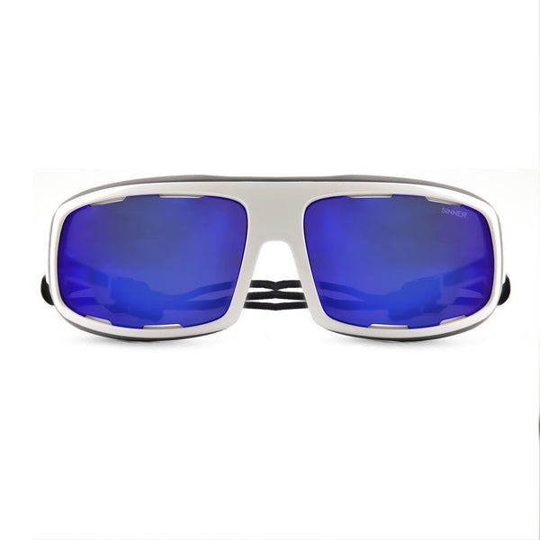 APOLLO H2O WATERSPORTS ZONNEBRIL - GLANZEND WIT / GRIJS - SINTRAST® GLAS (BOX)