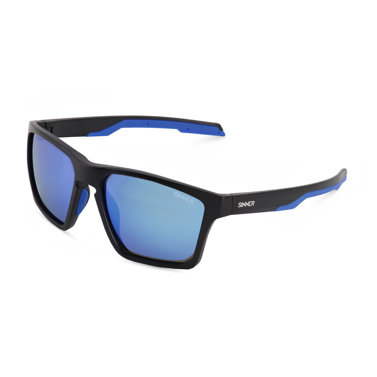 ARARY LUNETTES DE SOLEIL - NOIR MAT / BLEU FONCÉ - VERRE SINTEC®