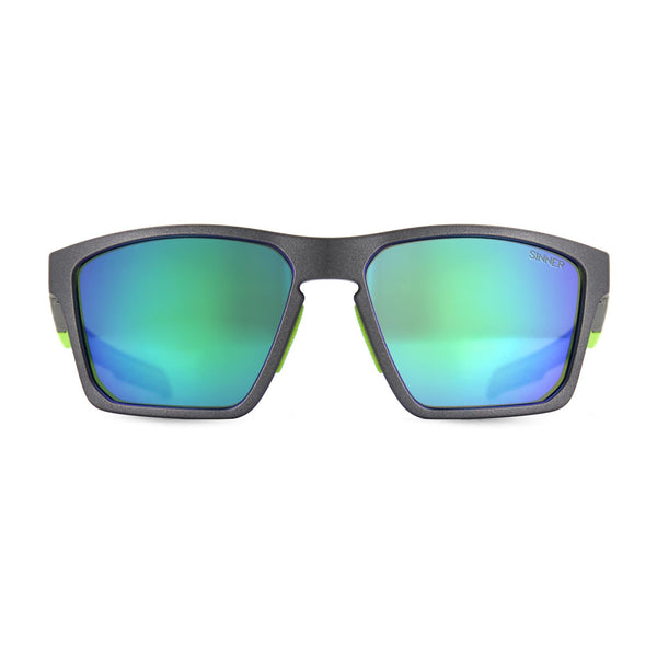 ARARY ZONNEBRIL - MAT DONKERGRIJS / GROEN - SINTEC® GLAS