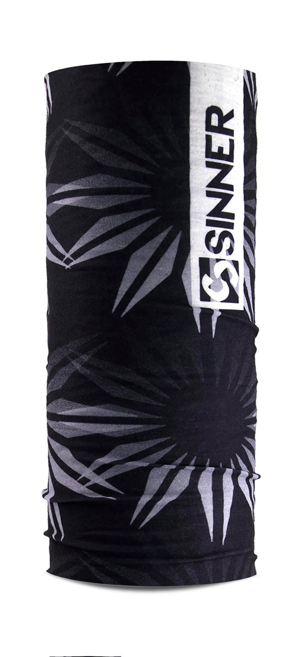 ICE FLOWERS BANDANA - SCHWARZ / GRAU