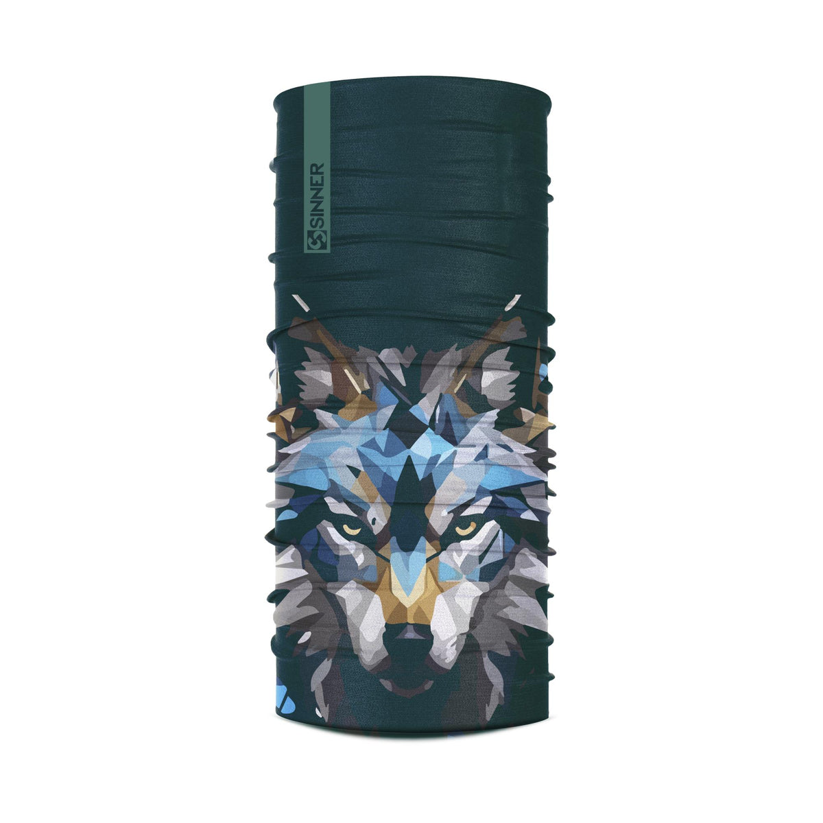 WOLF BANDANA - DONKERTURQUOISE