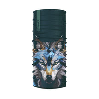WOLF BANDANA - DONKERTURQUOISE