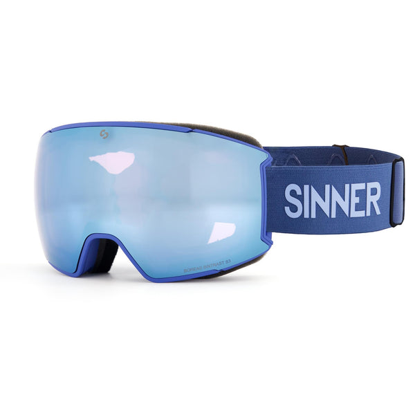 BOREAS SKIBRIL – MAT NAVY BLAUW – 2 SINTRAST®-LENZEN BLAUW EN ORANJE