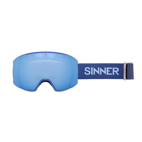 BOREAS SKIBRIL – MAT NAVY BLAUW – 2 SINTRAST®-LENZEN BLAUW EN ORANJE