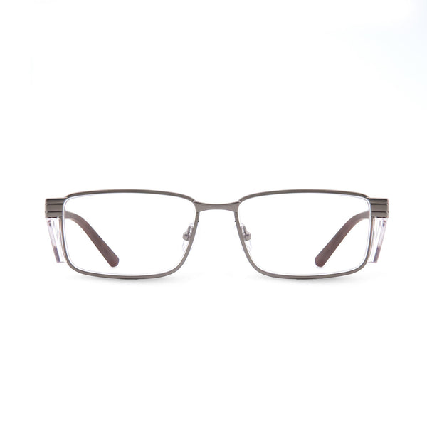 BRICK VEILIGHEIDSBRIL - METAAL ZILVERKLEURIG / MAT BRUIN TORTOISE
