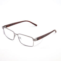 BRICK LUNETTES DE SÉCURITÉ - MÉTAL ARGENTÉ / MARRON MAT TORTOISE