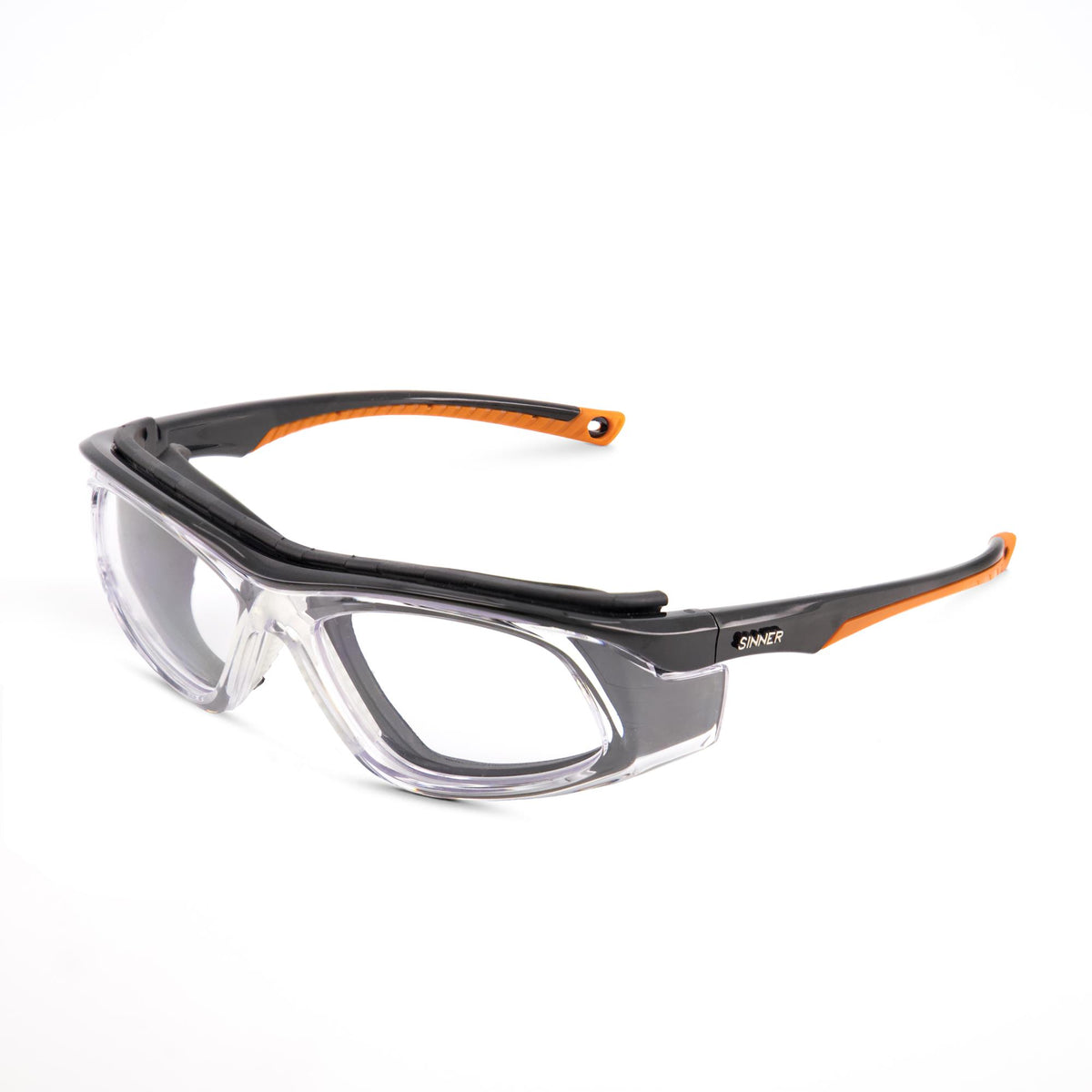 CRAFT SCHUTZBRILLE - GLÄNZEND SCHWARZ / ORANGE