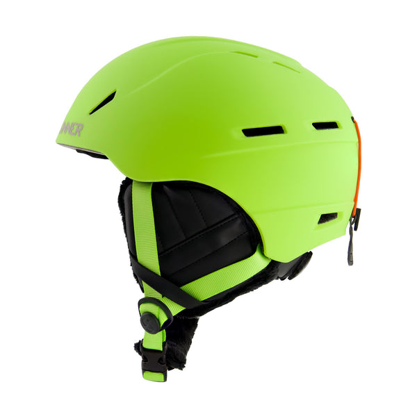 CREST SKIHELM - MAT NEONGROEN