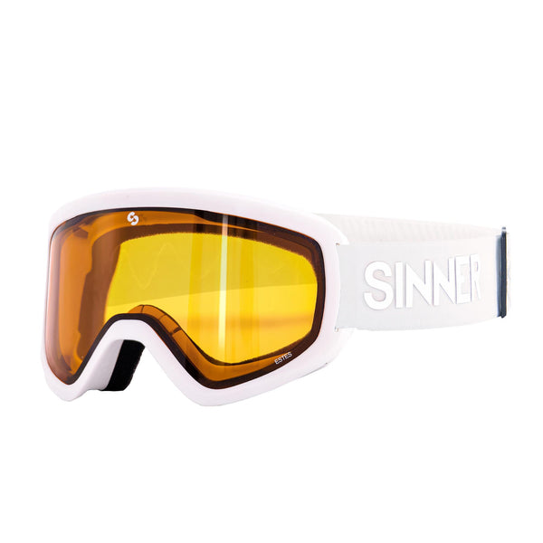 ESTES SKIBRIL - WIT - ORANJE LENS