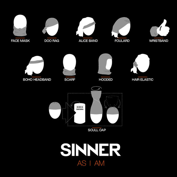 ANIMAL CAMO FLEECE BANDANA - ZWART / GRIJS
