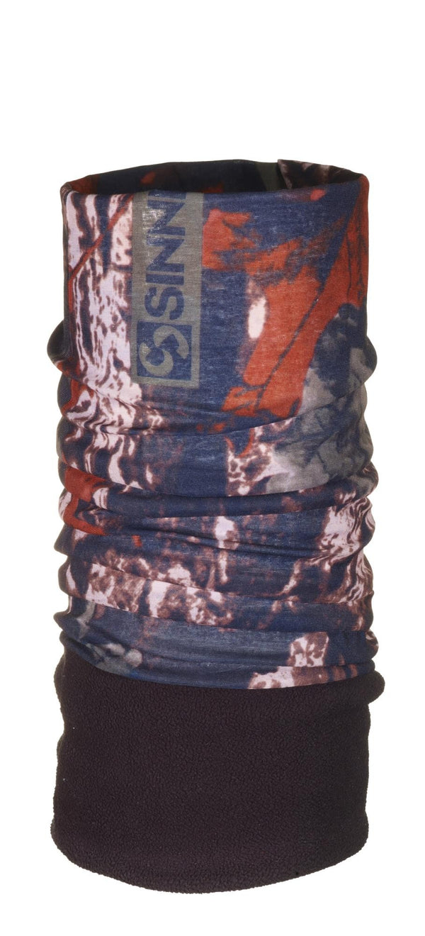 AUTUMN FLEECE BANDANA - BLAUW / ROOD