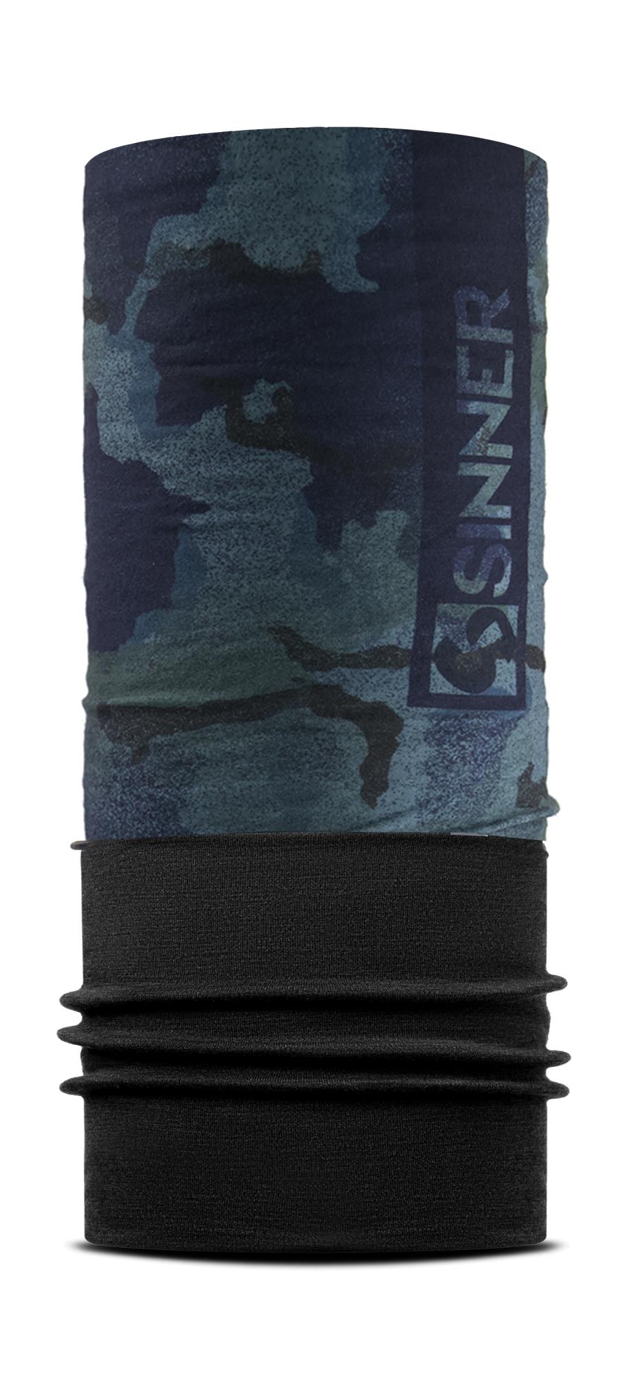 CAMO MIDNIGHT FLEECE BANDANA - BLAUW / ZWART