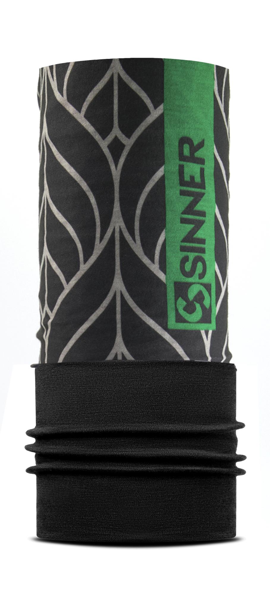 LEAVES GEO FLEECE BANDANA - GRIJS / LICHTGRIJS