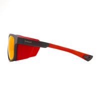 KAPLAN LUNETTES DE MONTAGNE - GRIS FONCÉ MAT / ROUGE MAT