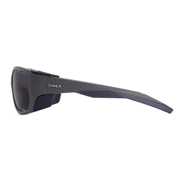 KING PEAK GLETSJERBRIL - MAT DONKERGRIJS / MAT DONKERBLAUW - TRANS+® GLAS (BOX)