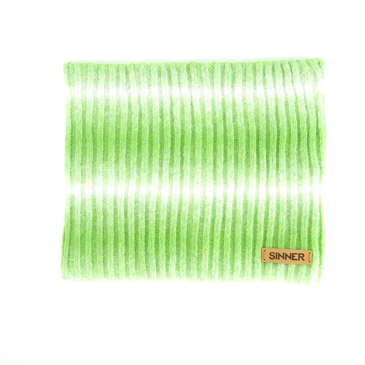 MINCA NECK WARMER - LIGHT GREEN / WHITE MELANGE