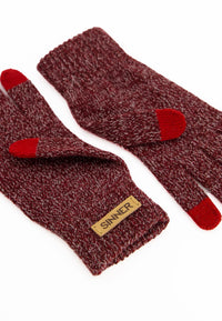 MONSERRATE HANDSCHUHE - BURGUNDERROT