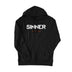SINNER AS I AM HOODIE UNISEX - ZWART