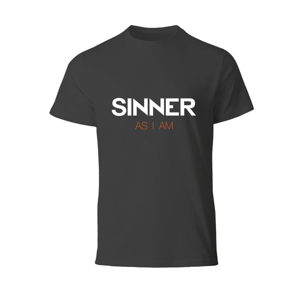 SINNER AS I AM T-SHIRT - ZWART