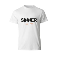 SINNER AS I AM T-SHIRT - WEISS
