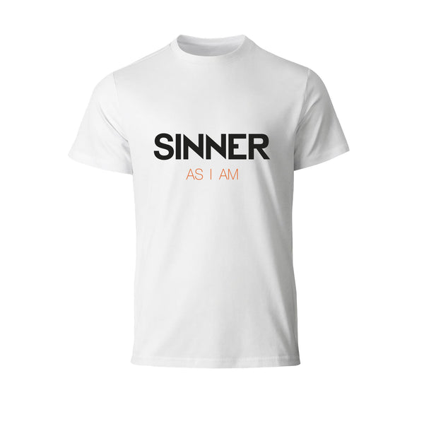 SINNER AS I AM T-SHIRT - WIT