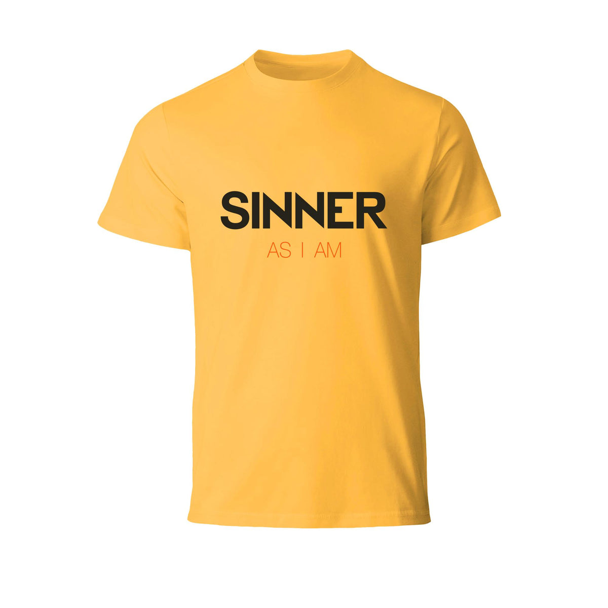 SINNER AS I AM T-SHIRT - GEEL