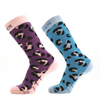 ANIMAL CALCETINES DE ESQUÍ JUNIOR PACK DOBLE - MORADO / AZUL