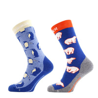 SNOW ANIMAL CALCETINES DE ESQUÍ JUNIOR PACK DOBLE - AZUL CLARO / AZUL