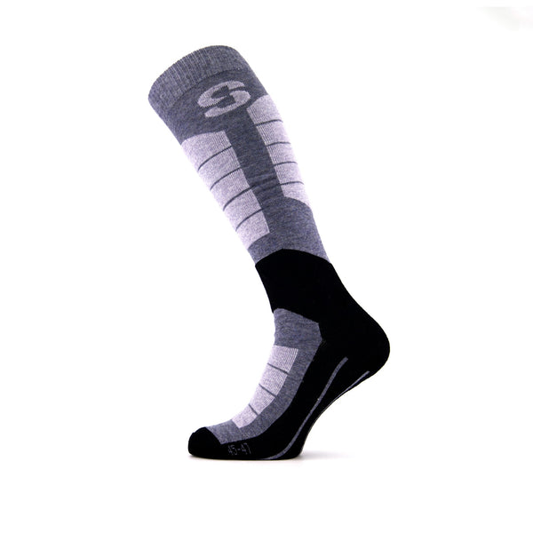 MERINO SKISOKKEN UNISEX ENKELE VERPAKKING - ZWART