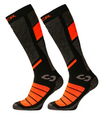 PRO SOCKS II SKISOKKEN UNISEX DUBBELVERPAKKING - ZWART / ORANJE