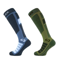 PRO SOCKS II CHAUSSETTES DE SKI UNISEX PACK DE DEUX - BLEU MARINE / VERT