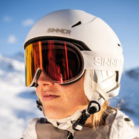 TAUR LUNETTES DE SKI – BLANC MAT - LENTILLE SINTRAST®/TRANS+®