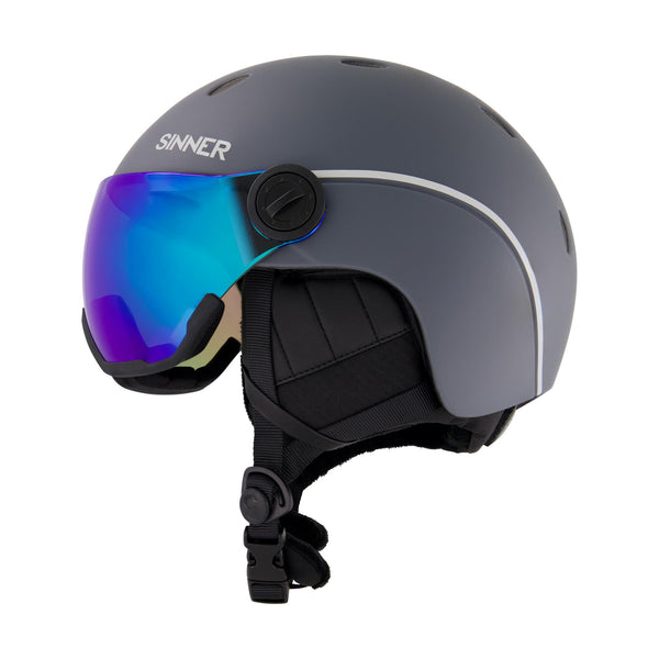 TITAN VISOR SKIHELM - MAT DONKERGRIJS