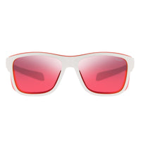 WHITEPASS II SKI ZONNEBRIL - MAT WIT / ROOD - SINTRAST® GLAS